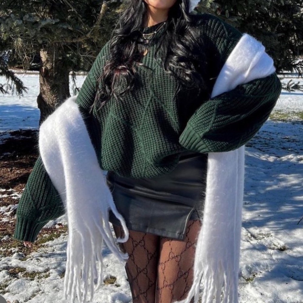Women’s Grey Bandit Logan Oversized Sweater Hunter Green Small